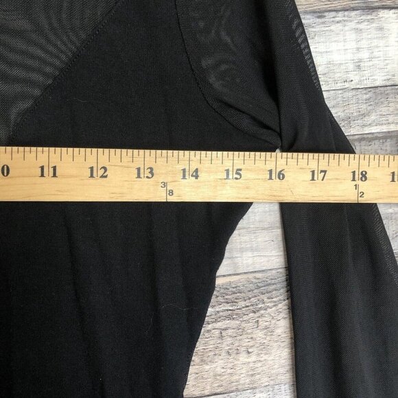 Nasty Gal Women's Black Long Sleeve Mesh Panel Bodycon Dress Size Small - Picture 9 of 9
